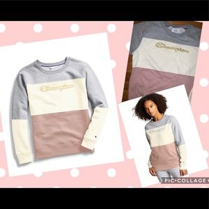 Champion Women's Powerblend Colorblock Crew